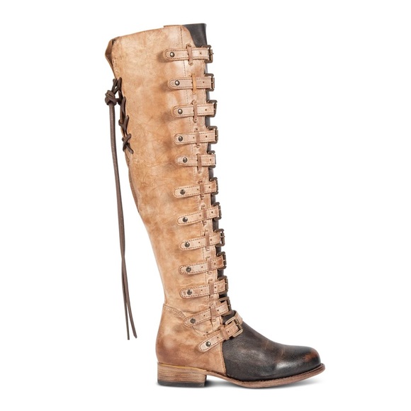 Freebird by Steven Shoes - FREEBIRD by Steven Taupe Rylan Buckle Boots size 8
